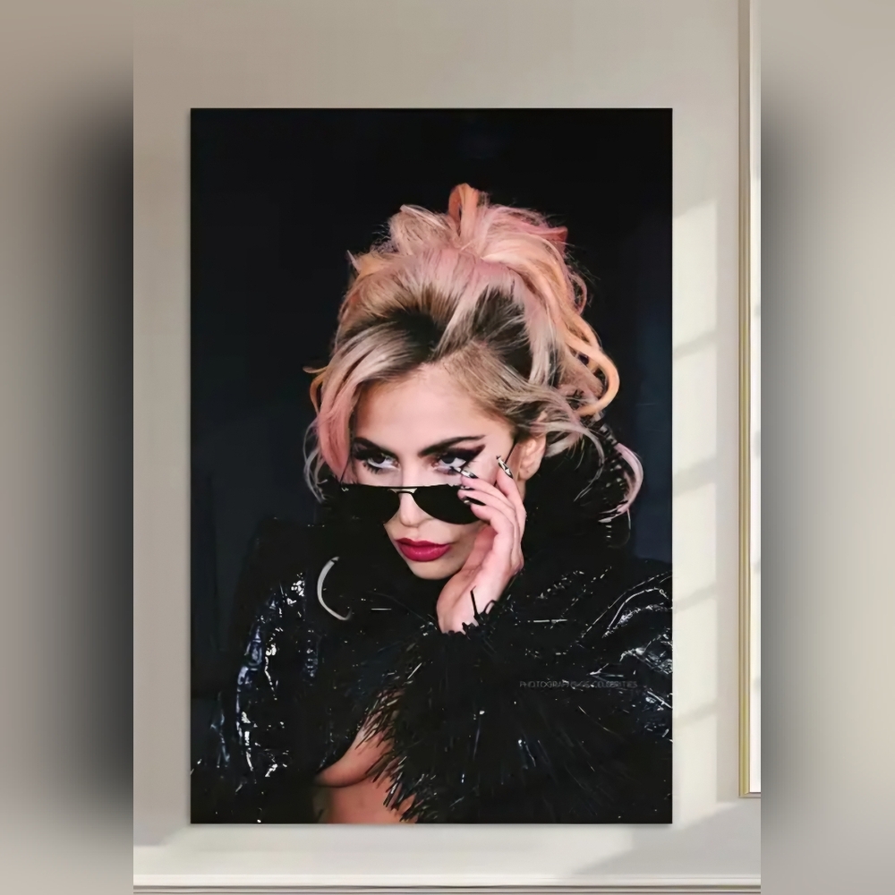Stylish Lady Gaga Portrait Canvas Print